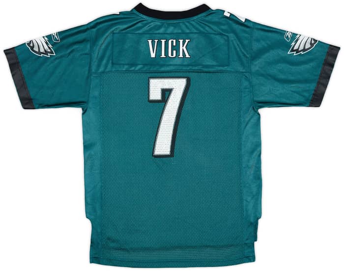 2009-11 Philadelphia Eagles Vick #7 Reebok On Field Home Jersey - 9/10 - (L.Boys)