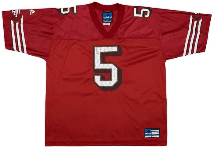 1999-00 San Francisco 49ers Garcia #5 adidas Home Jersey - 5/10 - (L)