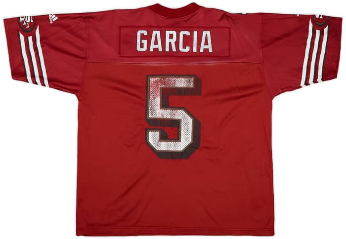 1999-00 San Francisco 49ers Garcia #5 adidas Home Jersey - 5/10 - (L)
