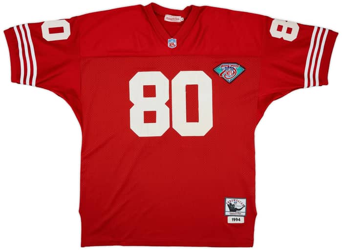 1994 San Francisco 49ers Rice #80 Mitchell & Ness Home Jersey - 3/10 - (3XL)