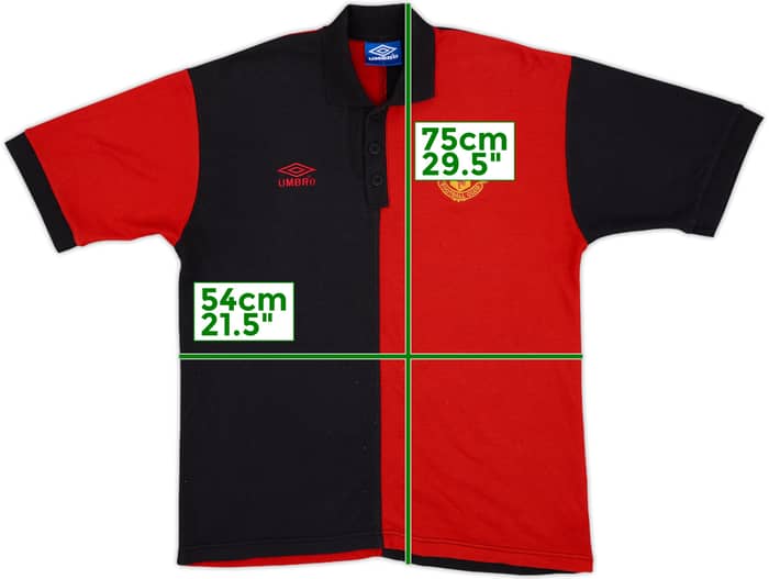 1994-96 Manchester United Umbro Polo Shirt - 8/10 - (L)