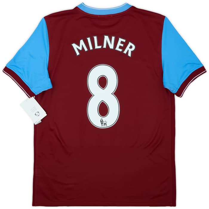 2009-10 Aston Villa Home Shirt Milner #8 (S)
