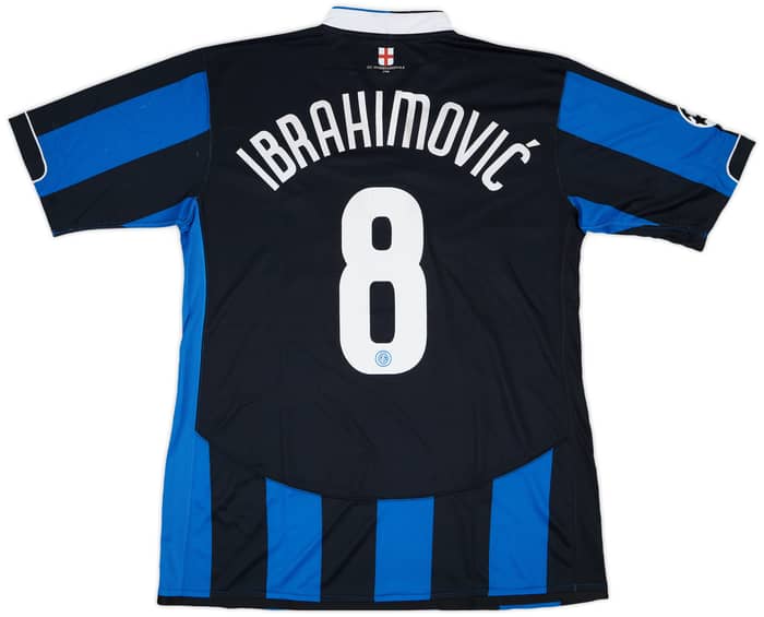 2006-07 Inter Milan Player Issue Champions League Home Shirt Ibrahimovic #8 - 6/10 - (L)