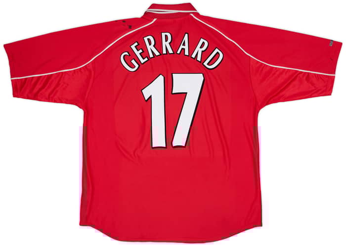 2000-02 Liverpool Home Shirt Gerrard #17 - 5/10 - (XXL)