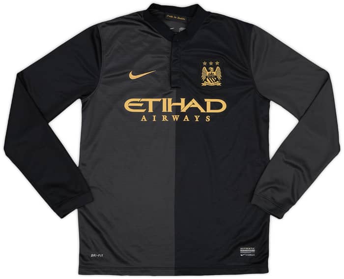 2013-14 Manchester City Away L/S Shirt #5 - 7/10 - (L.Boys)