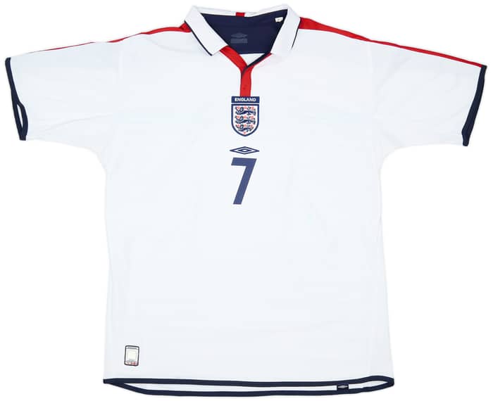 2003-05 England Home Shirt Beckham #7 - 6/10 - (XL)