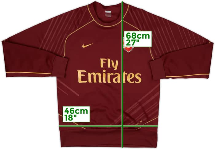 2007-08 Arsenal Nike Sweat Top - 7/10 - (S)