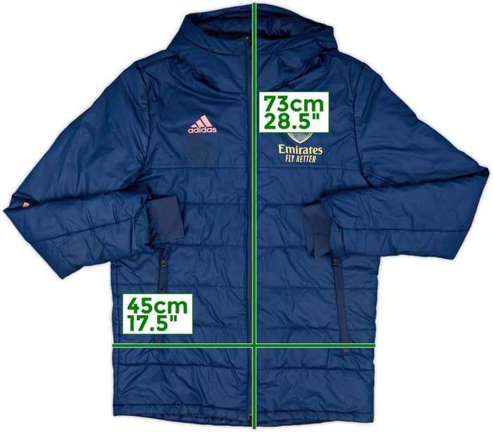 2020-21 Arsenal adidas Padded Bench Coat - 5/10 - (M)