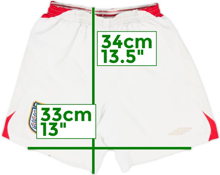 2006-08 England Away Shorts - 5/10 - (S)