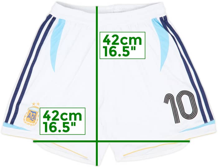 2006-07 Argentina Player Issue Away Shorts #10 - 5/10 - (XL)