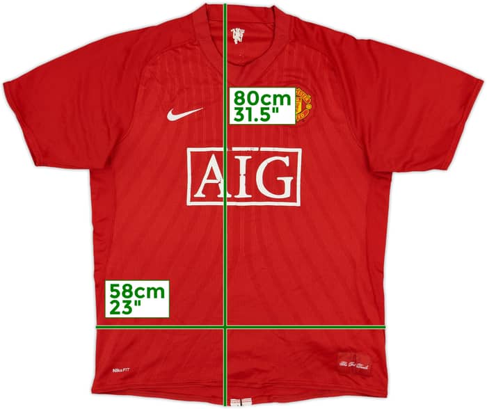 2007-09 Manchester United Home Shirt - 4/10 - (L)