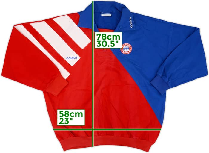 1993-95 Bayern Munich adidas Drill Top - 8/10 - (L)