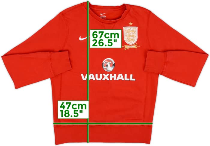 2013-14 England Nike Sweat Top - 8/10 - (S)