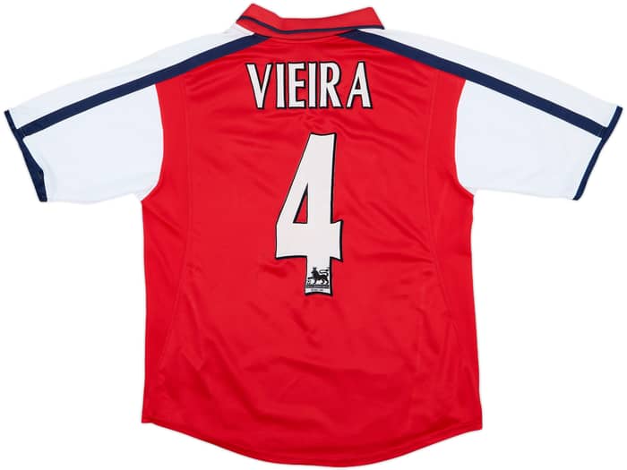 2000-02 Arsenal Home Shirt Vieira #4 - 7/10 - (XL.Boys)