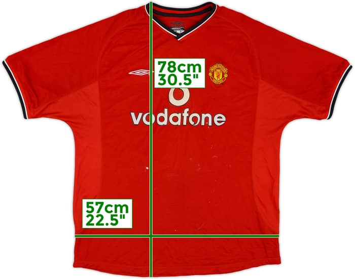 2000-02 Manchester United Home Shirt - 4/10 - (XL)