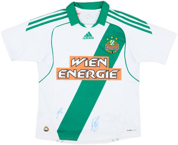 2010-11 Rapid Vienna Signed Home Shirt Bastian #4 - 8/10 - (L.Boys)