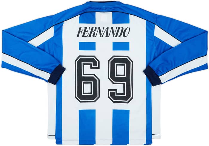 2002-03 Deportivo Home L/S Shirt Fernando #69 - 9/10 - (M)