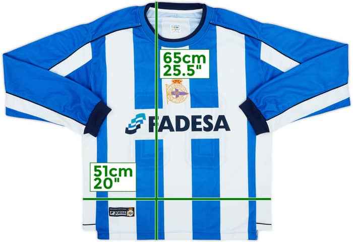 2002-03 Deportivo Home L/S Shirt Fernando #69 - 9/10 - (M)