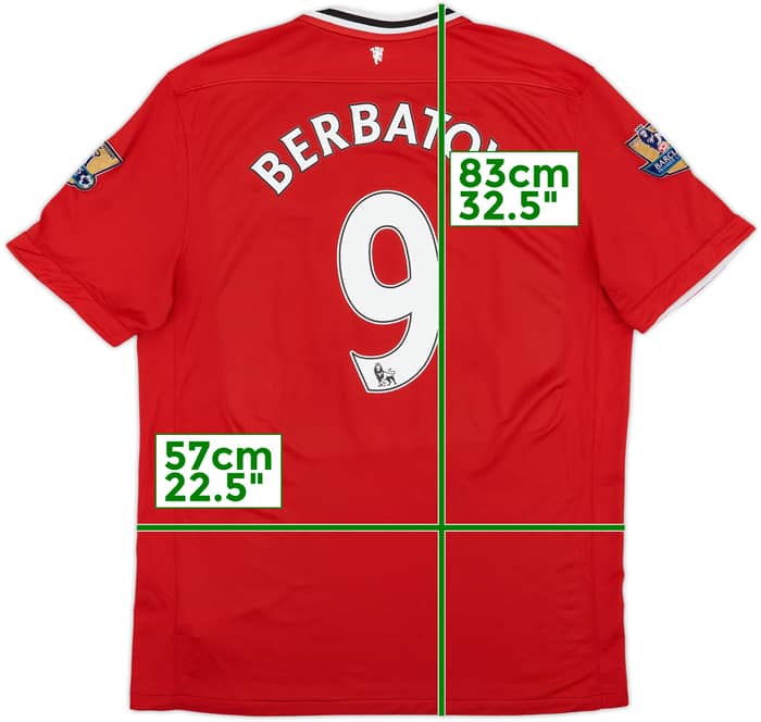 2011-12 Manchester United Home Shirt Berbatov #9 - 6/10 - (XL)