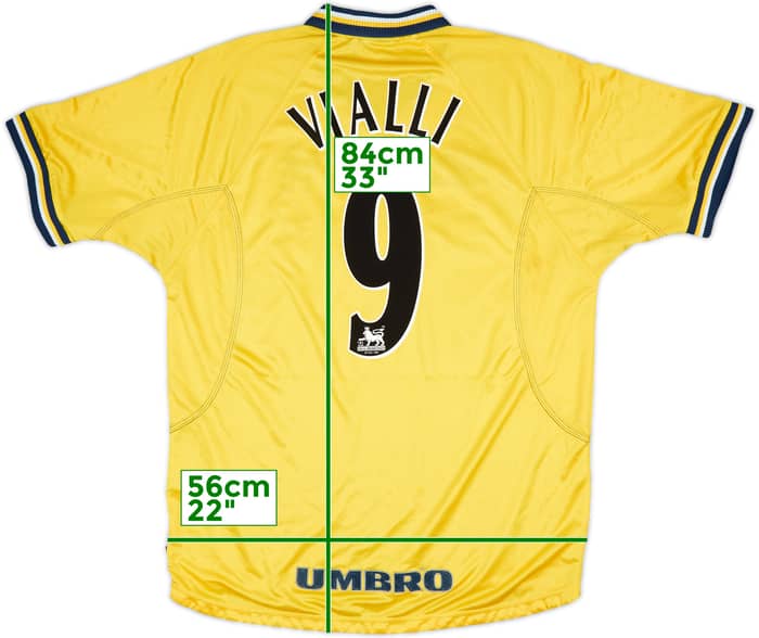 1998-00 Chelsea Third Shirt Vialli #9 - 6/10 - (XL)