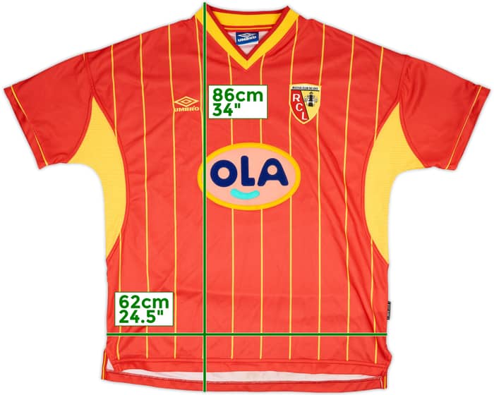 1999-00 Lens Home Shirt - 6/10 - (XXL)
