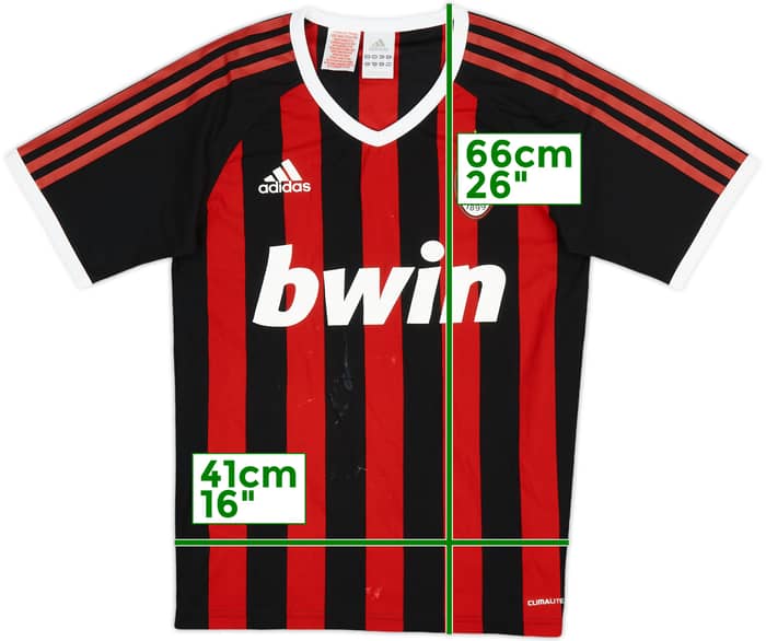 2009-10 AC Milan Home Shirt - 5/10 - (XL.Boys)