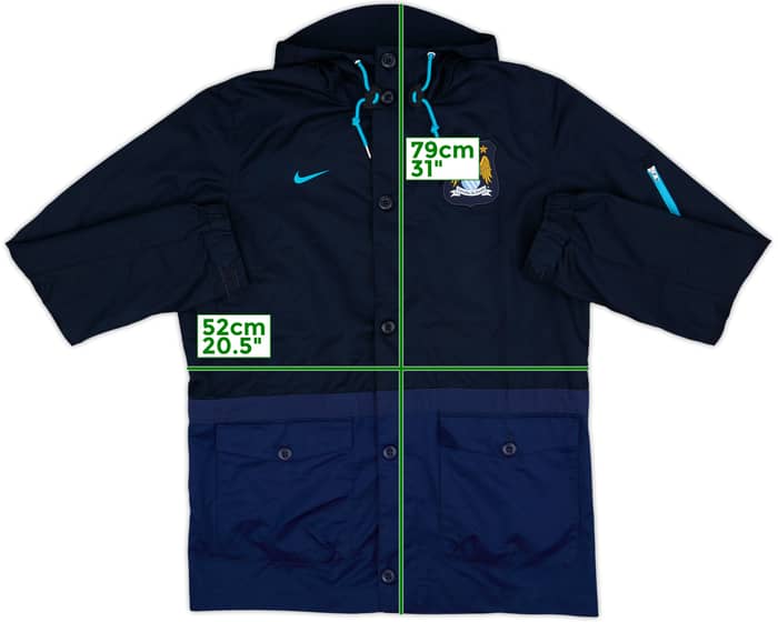 2015-16 Manchester City Nike Hooded Rain Jacket - 4/10 - (L)