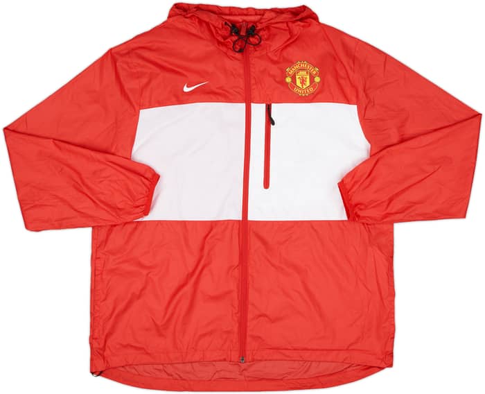 2014-15 Manchester United Nike Hooded Rain Jacket - 8/10 - (XL)