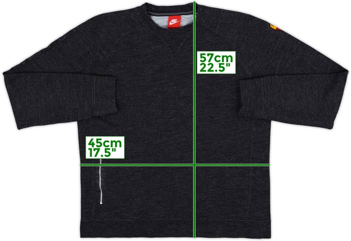 2017-18 Roma Nike Sweat Top - 9/10 - (M)