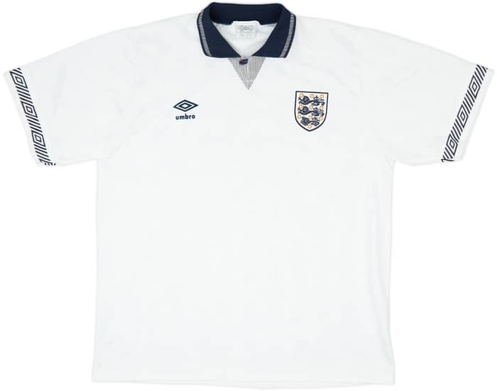 1990-92 England Home Shirt - 8/10 - (XL)