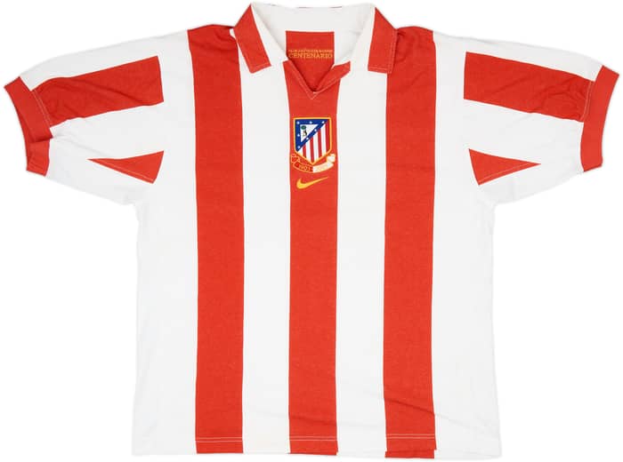 2003-04 Atletico Madrid Centenary Home Shirt - 8/10 - (L)