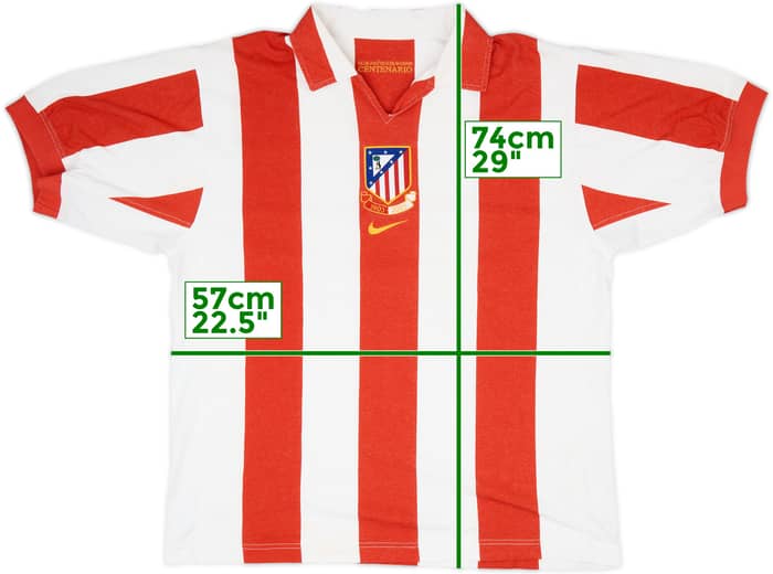 2003-04 Atletico Madrid Centenary Home Shirt - 8/10 - (L)
