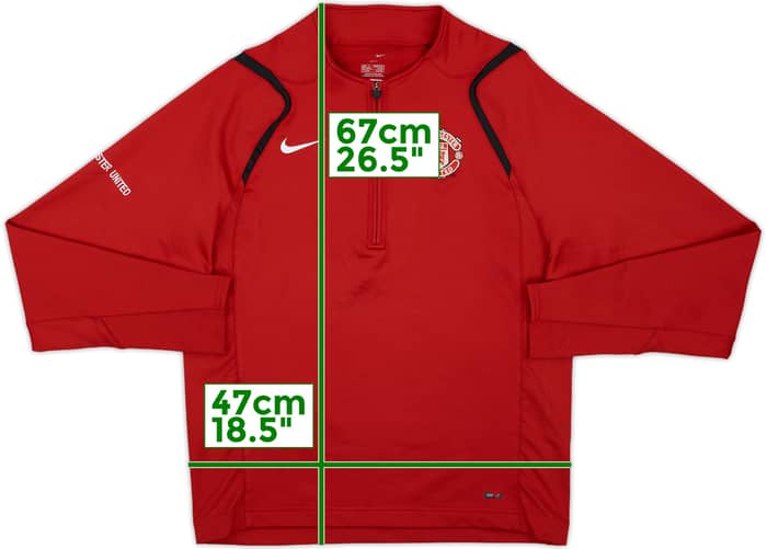 2005-06 Manchester United Nike 1/4 Zip Drill Top - 7/10 - (S)