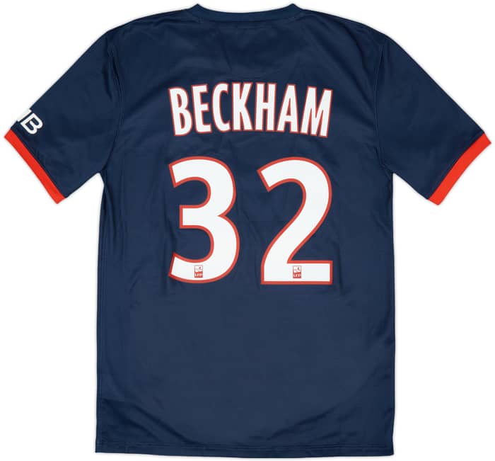 2013-14 Paris Saint-Germain Home Shirt Beckham #32 - 8/10 - (S)