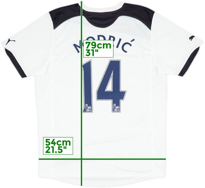 2010-11 Tottenham Home Shirt Modric #14 - 9/10 - (M)