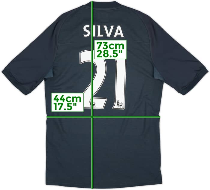 2010-12 Manchester City Away Shirt Silva #21 - 7/10 - (S)