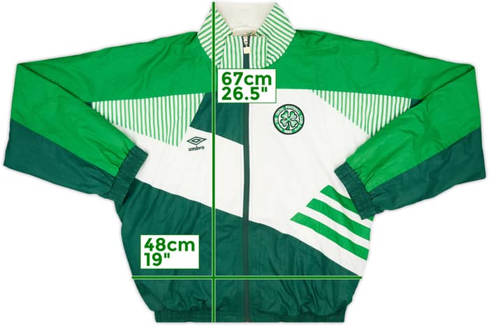 1991-92 Celtic Umbro Track Jacket - 8/10 - (XL)