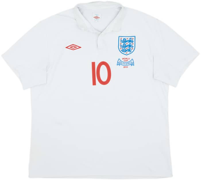 2010-11 England 'South Africa' Home Shirt Rooney #10 - 7/10 - (XL)