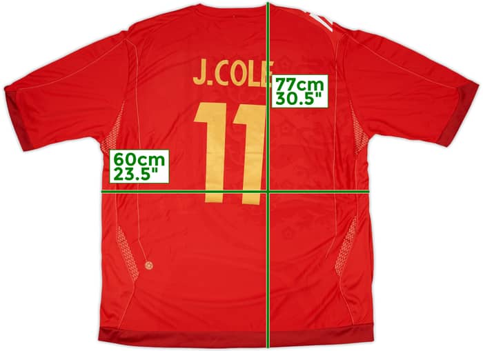 2006-08 England Away Shirt J. Cole #11 - 9/10 - (XXL)