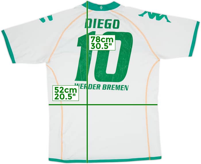 2008-09 Werder Bremen Home Shirt Diego #10 - 6/10 - (XL)