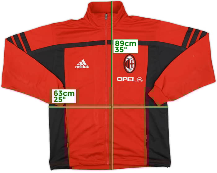 2000-01 AC Milan adidas Track Jacket - 8/10 - (L)