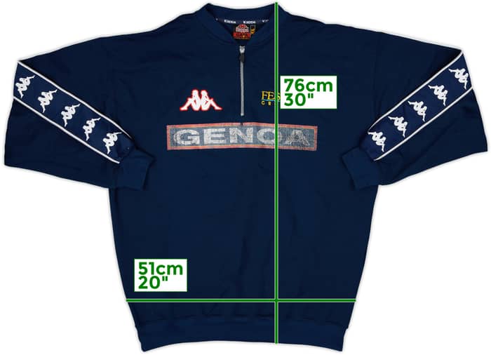 1998-00 Genoa Kappa 1/4 Zip Drill Top - 5/10 - (XL)