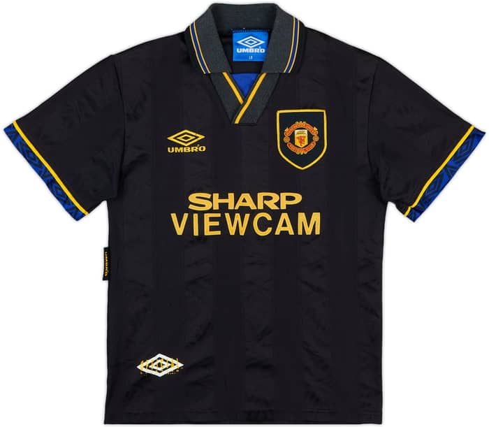 1993-95 Manchester United Away Shirt - 8/10 - (L.Boys)