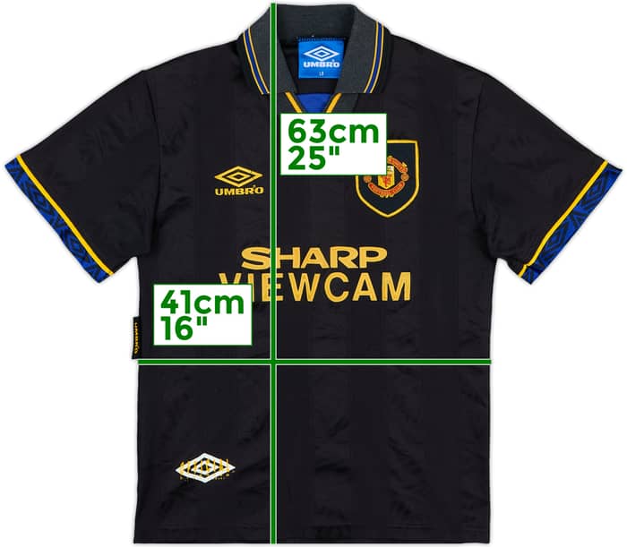 1993-95 Manchester United Away Shirt - 8/10 - (L.Boys)