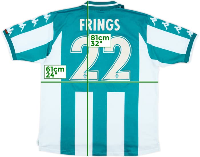 2000-01 Werder Bremen Home Shirt Frings #22 - 7/10 - (XL)