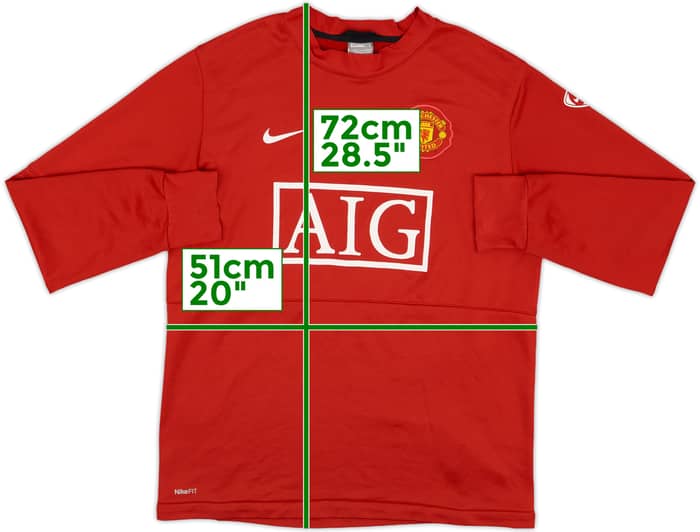 2009-10 Manchester United Nike Sweat Top - 6/10 - (M)