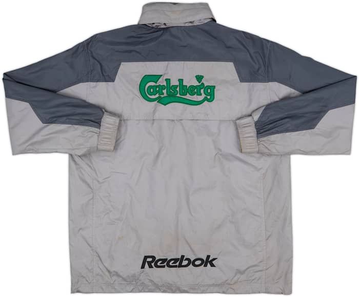 2004-05 Liverpool Reebok 1/4 Zip Hooded Rain Coat - 9/10 - (M)