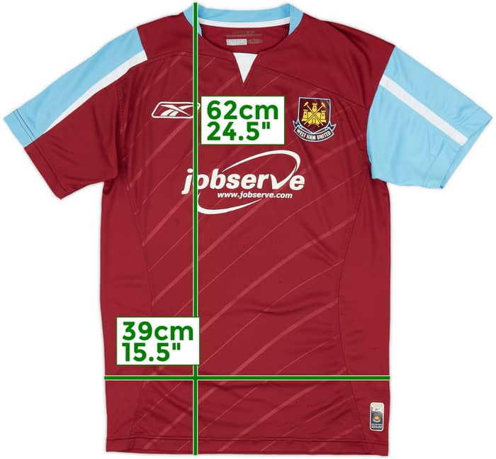 2005-07 West Ham Signed Home Shirt - 7/10 - (XS)