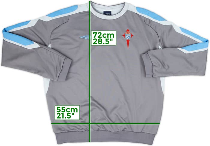 2007-08 Celta Vigo Umbro Sweat Top - 8/10 - (XXL)