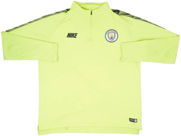 2019-20 Manchester City Nike 1/4 Zip Drill Top - 6/10 - (XL)